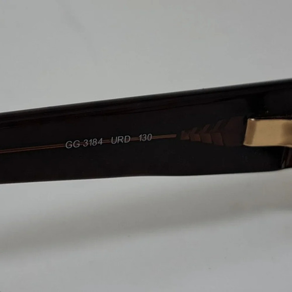 Gucci Eye Glasses Frames Havana Monogram Rectangle Logo Italy GG 3184 53-14-130 - Picture 3 of 14